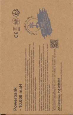 Power bank z ABS z recyklingu 10000 mAh PRESTON / Czerwony 3549405