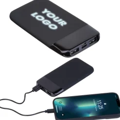 Power bank z podświetlanym logo 8000 mAh FLOYD / Czarny 3543603