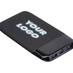Power bank z podświetlanym logo 8000 mAh FLOYD / Czarny 3543603