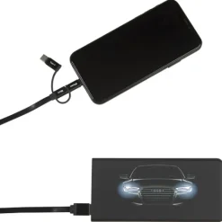 Powerbank z podświetlanym logo  - SCX.design P15 / Czarny 2PX01690