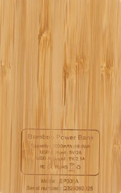 Power bank z podświetlanym logo 5000 mAh / Beżowy EG061713