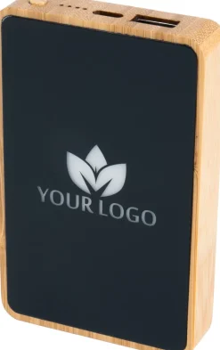 Power bank z podświetlanym logo 5000 mAh / Beżowy EG061713
