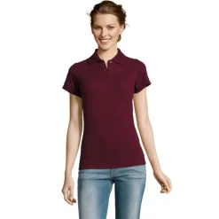 PRIME Damskie POLO 200g / Burgundy S00573-BG-L
