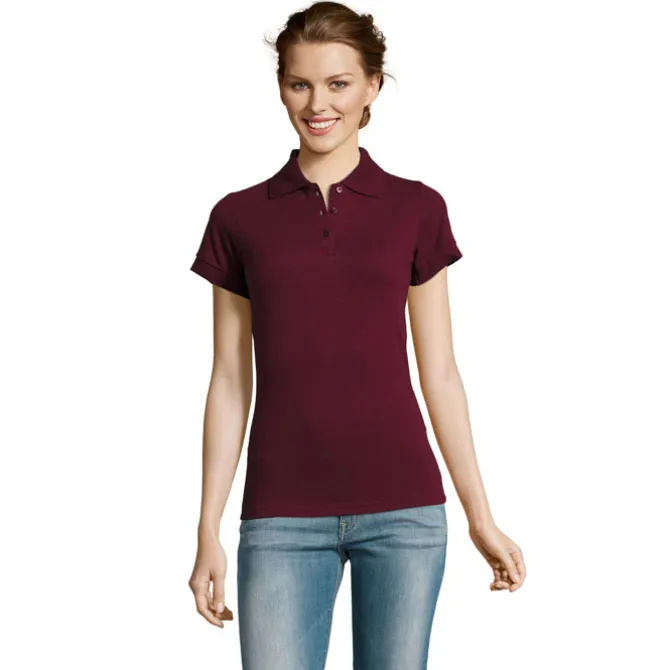PRIME Damskie POLO 200g / Burgundy S00573-BG-L