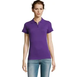PRIME Damskie POLO 200g / Dark Purple S00573-DA-S