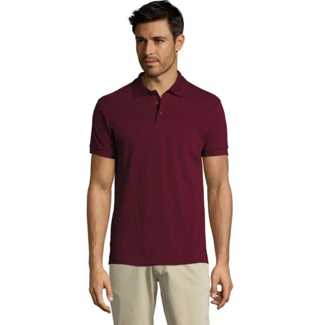 PRIME Męskie polo 200g / Burgundy S00571-BG-XL