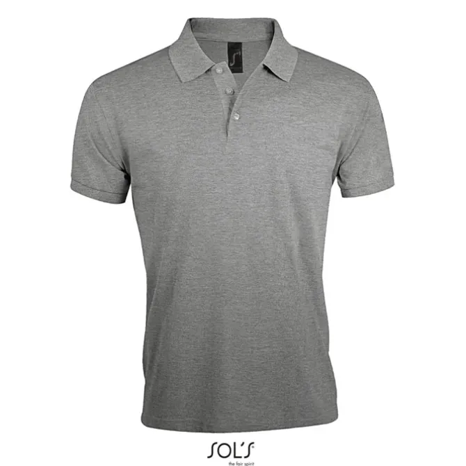 PRIME Męskie polo 200g / Grey melange S00571-GY-S