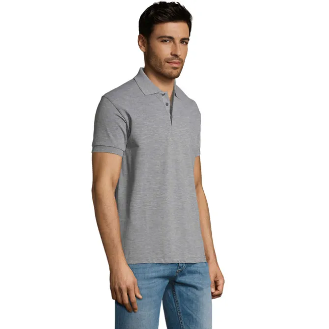 PRIME Męskie polo 200g / Grey melange S00571-GY-S