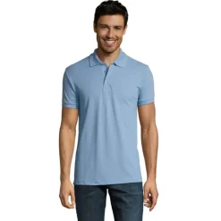 PRIME Męskie polo 200g / Sky Blue Pique S00571-SP-S