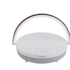 Prixton głośnik Bluetooth® 10 W 4 w 1 ze światłem LED i podstawą do ładowania bezprzewodowego / Biały 2PA16001