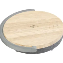Prixton głośnik Bluetooth® 10 W 4 w 1 ze światłem LED i podstawą do ładowania bezprzewodowego / Drewno 2PA16071