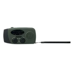 Przenośne radio z latarką LED / Ciemnozielony MO2746-60