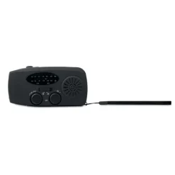 Przenośne radio z latarką LED / Czarny MO2746-03