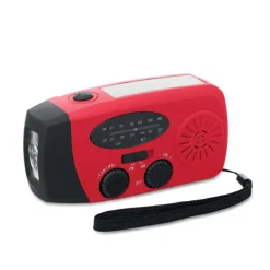 Przenośne radio z latarką LED / Czerwony MO2746-05