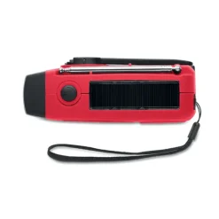 Przenośne radio z latarką LED / Czerwony MO2746-05