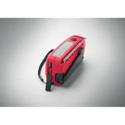 Przenośne radio z latarką LED / Czerwony MO2746-05