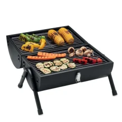 Przenośny grill z kominem / Czarny MO2160-03