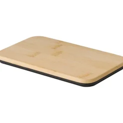 Pudełka śniadaniowe 2 w 1, 2x400 ml, bambusowe wieczko, sztućce / Czarny V1215-03
