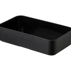 Pudełka śniadaniowe 2 w 1, 2x400 ml, bambusowe wieczko, sztućce / Czarny V1215-03