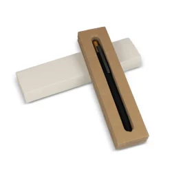 Pudełko na długopis z recyklingu kartonów po mleku, 1 długopis / Beżowy LT83143-N0055
