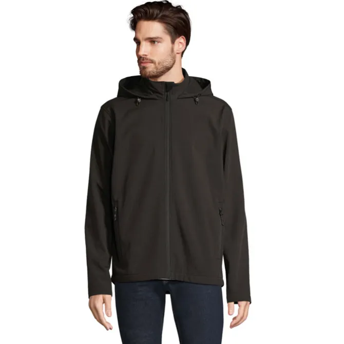 RACE MEN HOODED JACKET / Czarny S04447-BK-L