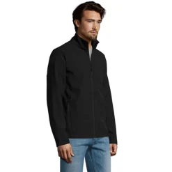RACE męski softshell / Czarny / Czarny opal S01195-BK-XL