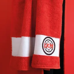 Ręcznik bawełniany z logo w bordiurze / Wielokolorowy BRN12
