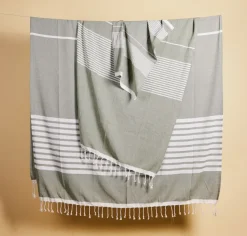 Ręcznik ELLA HAMAM 90x170cm, zielony / Zielony 5018467-