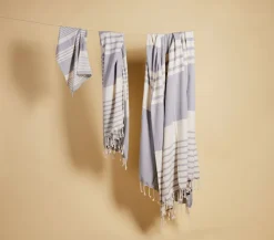 Ręcznik kuchenny ELLA HAMAM 50X70cm, 2-pack, szary / Szary 5018461-