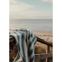Ręcznik plażowy VINGA Lagoa / Light blue, white VG677-23