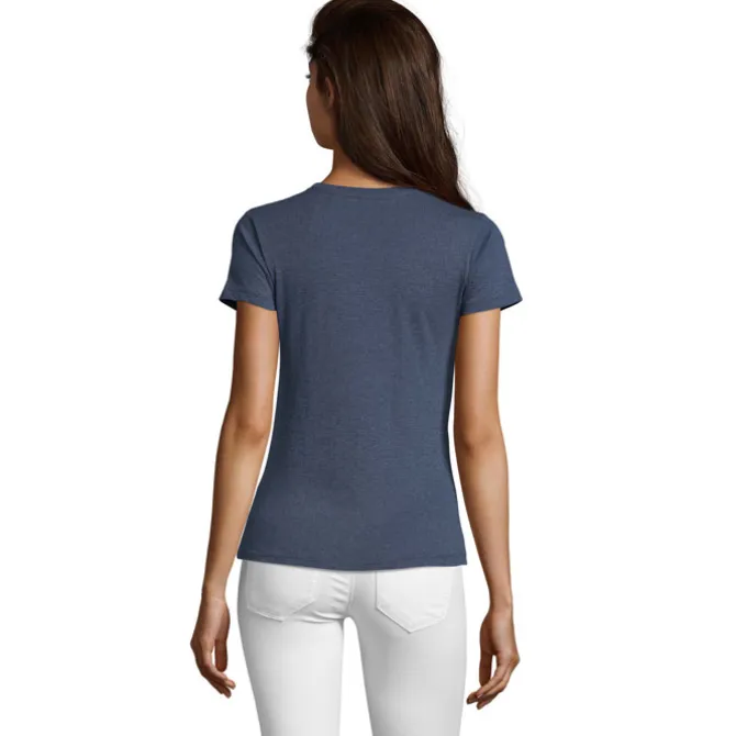 REGENT F Damski T-Shirt / Melanż denim S02758-HD-XL