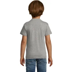 REGENT F Dziecięcy T-SHIRT / Szary melanż S01183-GM-XL
