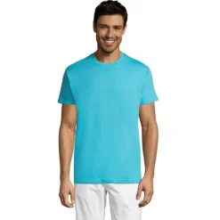 REGENT UNISEX T-SHIRT 150g / Niebieski Atol S11380-AL-4XL