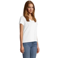 REGENT V T-SHIRT WOMEN / Bialy S04766-WH-L