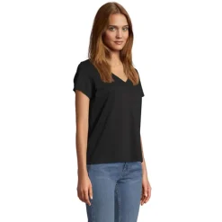 REGENT V T-SHIRT WOMEN / Deep Black S04766-DB-L