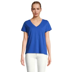 REGENT V T-SHIRT WOMEN / Niebieski S04766-RB-M