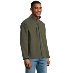 RELAX Męski softshell 340g / Army S46600-AR-3XL