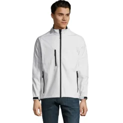 RELAX Męski softshell 340g / Bialy S46600-WH-S