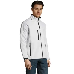 RELAX Męski softshell 340g / Bialy S46600-WH-L