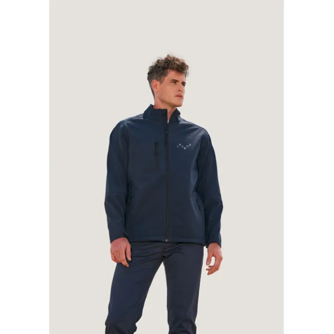RELAX Męski softshell 340g / Charcoal grey S46600-CR-XXL