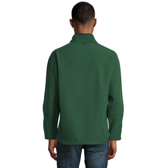 RELAX Męski softshell 340g / Ciemno-Zielony S46600-BO-M