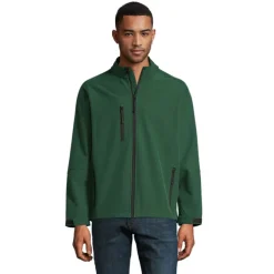 RELAX Męski softshell 340g / Ciemno-Zielony S46600-BO-S