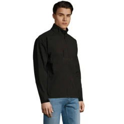 RELAX Męski softshell 340g / Czarny / Czarny opal S46600-BK-L