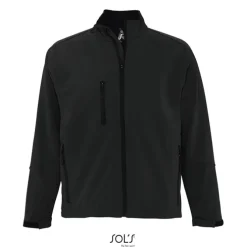 RELAX Męski softshell 340g / Czarny / Czarny opal S46600-BK-L