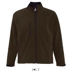 RELAX Męski softshell 340g / Dark Chocolate S46600-DC-S