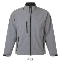 RELAX Męski softshell 340g / Szary melanż S46600-GM-M