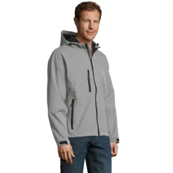 REPLAY męski softshell 340 / Szary melanż S46602-GM-M