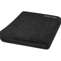 Riley bawełniany ręcznik kąpielowy o gramaturze 550 g/m² i wymiarach 100 x 180 cm / Czarny 11700790