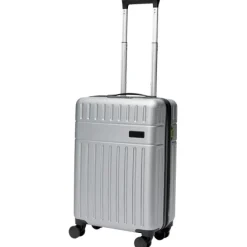 Rover twarda walizka na kółkach z tworzyw sztucznych pochodzących z recyklingu z certyfikatem GRS o wysokości 51 cm i pojemno / Srebrny 13004981