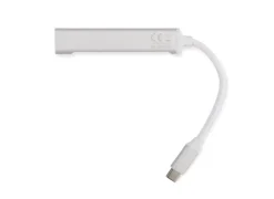 Rozdzielacz HUB USB z kablem typ C - ROSKO / Srebrny 09163-00